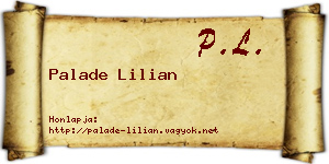 Palade Lilian névjegykártya